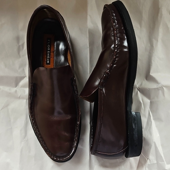 Florsheim Men's Leather Cordovan/Brown Yuma Loafers 7E - Picture 1 of 12